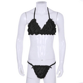 2-Piece Silky Satin Halter Pajama Set